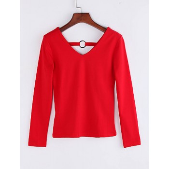 پیراهن یقه باز زنانه آستین بلند